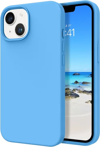 Miniatura 9 de Telaso Funda compatible con iPhone 14, silicona líquida de gel suave de goma, funda delgada y fina con forro de microfibra, funda protectora