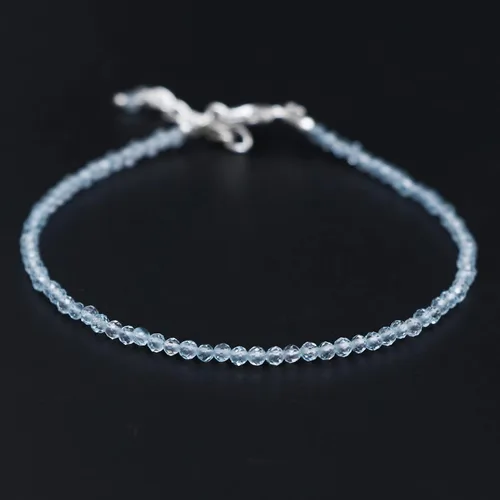 Miniatura 20 de Gempires - Pulseras de cuentas de piedras preciosas hechas a mano, ligeras, de cristal, para uso diario, hipoalergénicas, de 8 pulgadas, chapadas