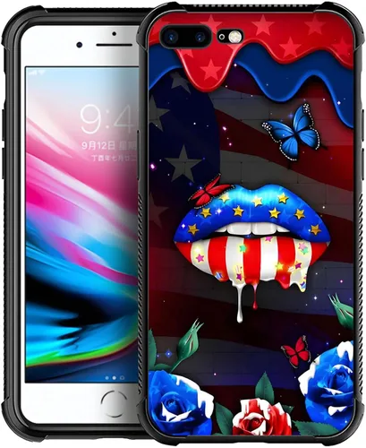 Miniatura 137 de Funda compatible con iPhone X/XS, diseño de bandera estadounidense de béisbol, TPU suave, a prueba de golpes, de vidrio templado, para iPhone X/XS