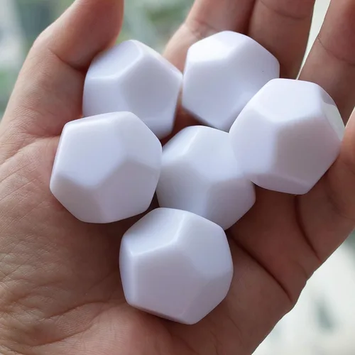 Miniatura 3 de 15 dados blancos D12 de 0.984 in para juegos de mesa, enseñanza y bricolaje (paquete de 2)