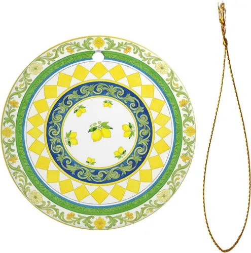 Miniatura 10 de Adornos colgantes de cerámica con sol dorado, colgantes de bolsa para mujer, decoración de interiores de automóvil, colgantes de árbol de Navidad
