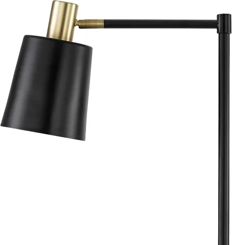 Miniatura 5 de Globe Electric 12916 Lex - Lámpara de pie de 60 pulgadas, color negro, acabado satinado, detalles dorados