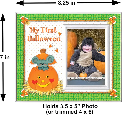 Miniatura 4 de Expressly Yours - Marco de fotos de calabaza "My First Halloween", el primer marco de Halloween del bebé, recuerdo de regalo diseñado