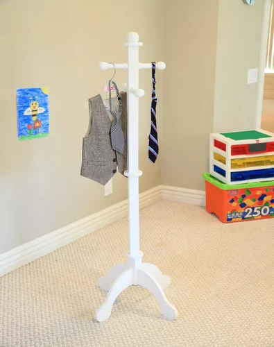 Miniatura 2 de Frenchi Home Furnishing Perchero de abrigos para niños Blanco