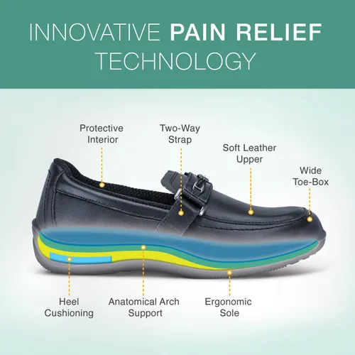 Miniatura 3 de Orthofeet - Alivio del dolor de pies y talón, ancho extendido, mejor fascitis plantar, ortopédica, diabética para mujer, Chelsea