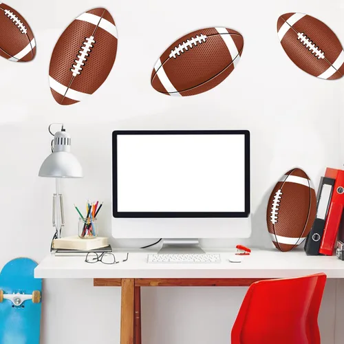Miniatura 5 de Recorte de fiesta de fútbol, paquete de 22 tableros de anuncios de fútbol, decoración de aula, recortes con puntos de pegamento para decoración