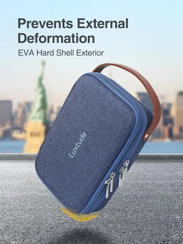 Miniatura 5 de Luxtude Estuche para cortapelos, maletines portátiles de viaje para recortadoras, protectores y accesorios, se adapta a Wahl, Andis, Hatteker, Azul