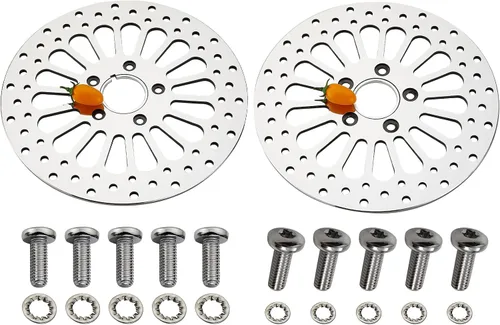 Juego de 1 rotor delantero y 1 rotor trasero de 11.5 pulgadas para motocicleta Harley Davidson Touring Softail Sportster Dyna Early Super Glide,