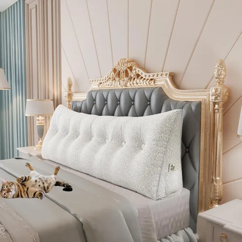 Miniatura 51 de Almohada de Cuña Engrosada de 10 libras para Cabecero Posicionador Corporal Almohada de Cuña para Cama Soporte de Respaldo Almohada Triangular