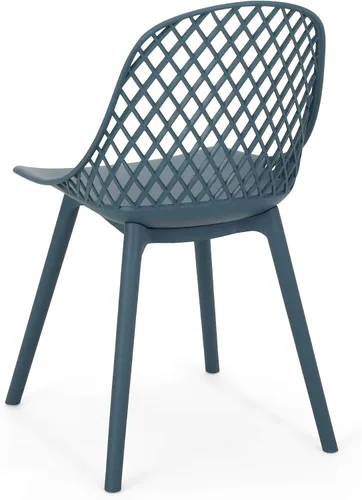 Miniatura 6 de Delora Silla de comedor moderna para exteriores (juego de 2), color verde