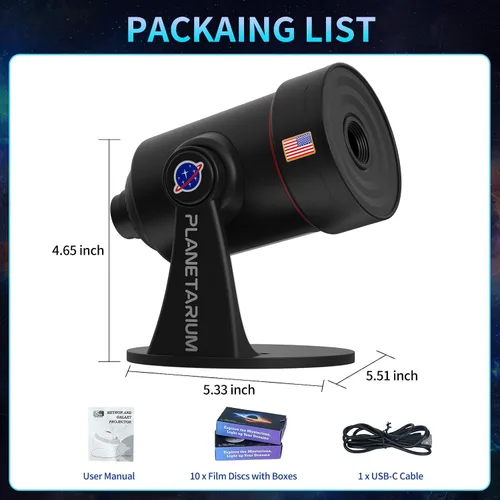 Miniatura 9 de [Ruido blanco] Proyector de galaxia, 28 sonidos relajantes máquina de sonido con proyector de estrellas, proyector de planetario espacial
