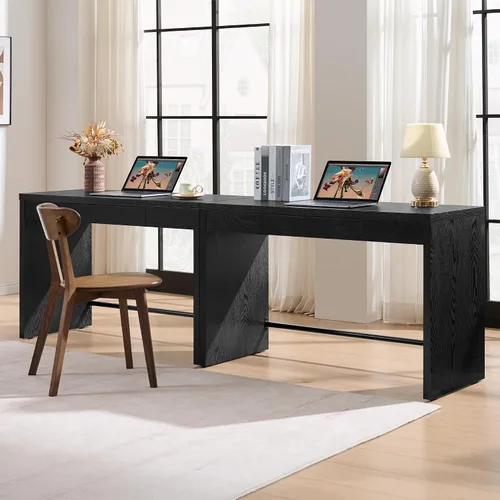 Miniatura 13 de SICOTAS Mesa de Escritorio para Computadora - Mesa de Estudio de Madera de 47 Pulgadas para Dormitorio, Escritorio de Oficina Estilo Granja