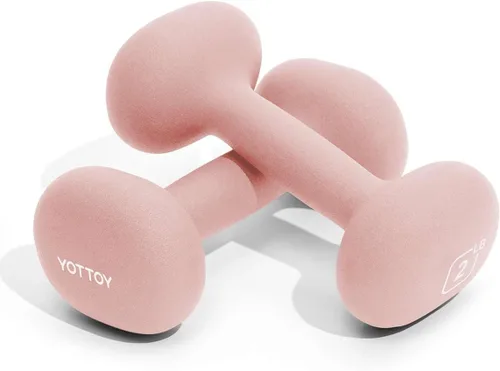 Miniatura 9 de YOTTOY Juego de mancuernas de 2, pesas de mano de 2-15 libras para mujeres, pesas de mano antideslizantes para gimnasio en casa, entrenamiento