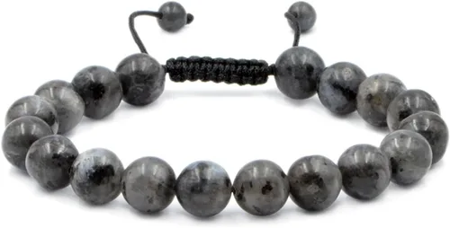 Miniatura 8 de AD Beads - Pulseras de gemas naturales de 0.39 pulgadas, cristales de sanación, macramé ajustable de 7 a 9 pulgadas