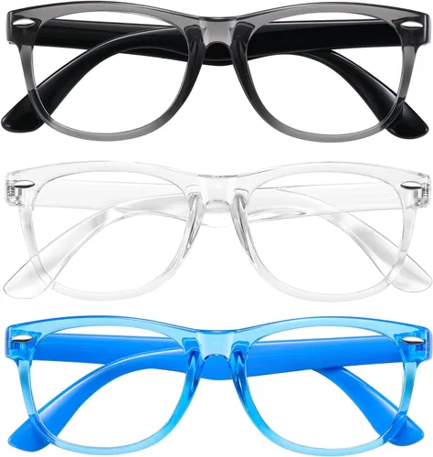 Miniatura 8 de Okany Gafas de luz azul para niños, paquete de 3 lentes de bloqueo de luz azul para adolescentes, niños y niñas de 3 a 10 años, pantalla de Gris