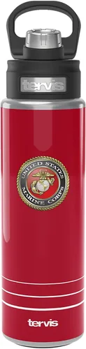 Miniatura 14 de Tervis Vaso aislado de doble pared con logotipo de los Marines fabricado en Estados Unidos mantiene las bebidas frías y calientes, 16 onzas, clásico