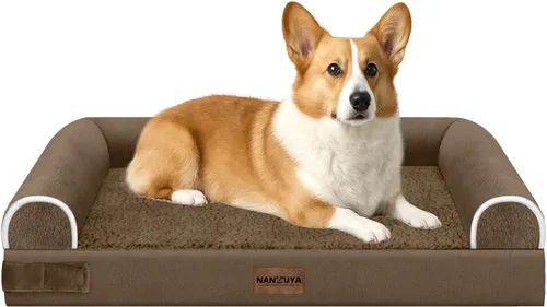 Miniatura 17 de Cama ortopédica lavable para perros medianos y grandes: cama con cojines de apoyo para perros medianos y grandes, cama impermeable de espuma tipo