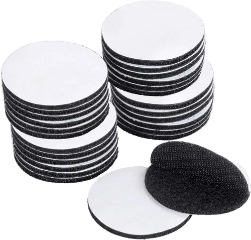 Miniatura 13 de BRAVESHINE Cintas redondas con adhesivo – 36 piezas de cierres de gancho y bucle de resistencia industrial – Cintas entrelazadas extraíbles de doble