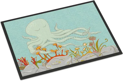 Miniatura 70 de Caroline's Treasures BB8537MAT - Felpudo de delfín bajo el agua de 18 x 27 pulgadas, tapete para puerta delantera interior y exterior, para entrada