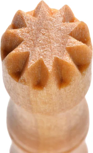 MKM Pottery Tools "Stamps 4 Clay" Mini Sello decorativo redondo para arcilla (Smr-012 Debossed Star)