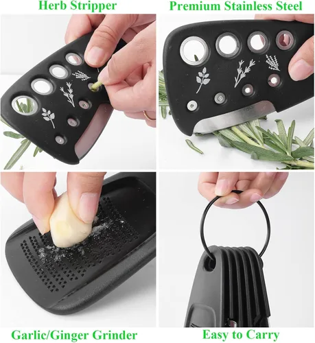 Miniatura 5 de Juego de 6 utensilios de cocina, herramientas de cocina que ahorran espacio, accesorios de cocina, molinillo de ajo, rallador de queso, pelador