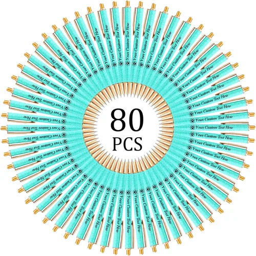 Miniatura 53 de Hasta 100 bolígrafos personalizados con nombre a granel, bolígrafo con purpurina de impresión personalizada, grabado gratis, texto con logotipo