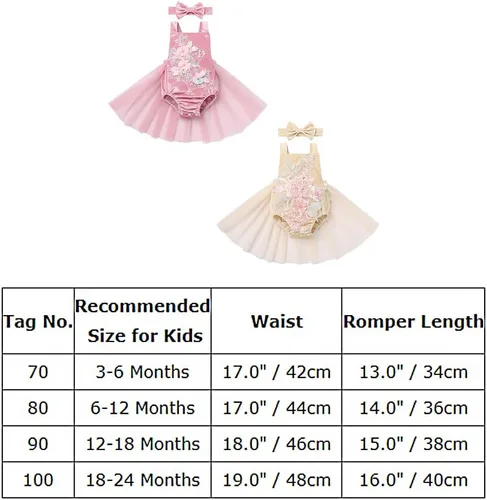 Miniatura 7 de ODASDO Conjunto de ropa de 2 piezas para bebé niña para primer cumpleaños con encaje y tutú de tul con diadema, conjunto de ropa de 2 piezas