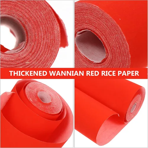 Miniatura 5 de Rollo de papel rojo de Xuan Rollo de arroz rojo Pergaminos chinos del festival de primavera