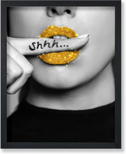 Miniatura 33 de Poster Master Impresión de labios dorados, póster de mordida de labio, arte moderno y minimalista, regalo bohemio para hombres y mujeres, diseño