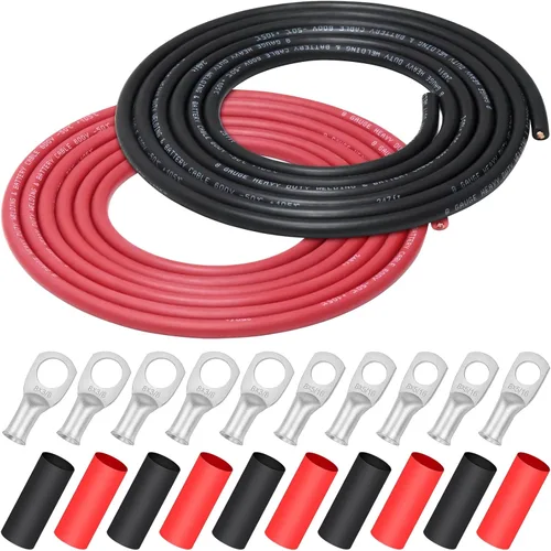 Miniatura 21 de Cable de Soldadura Calibre 1/0, iGreely 1/0 AWG Cables de Soldadura de Batería de Cobre Puro para Generador Solar Automático, 5 piezas de 5/16" y 5