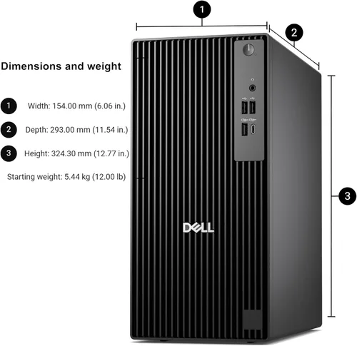 Miniatura 6 de Dell OptiPlex - Computadora de escritorio Torre, Intel 14-Core i5-14500 de 14ª generación (hasta 5.0 GHz), 8 GB DDR5 RAM, 512 GB PCIe SSD, Windows