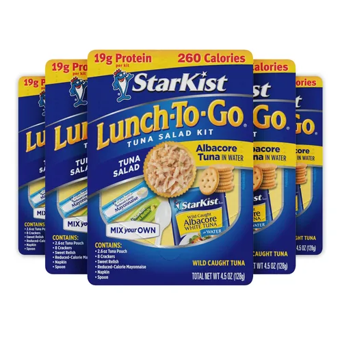 Miniatura 16 de StarKist Lunch-To-Go Mezcla tu propia ensalada de atún, bolsa de atún ligero en trozos, kit de 4.5 onzas, 1 paquete