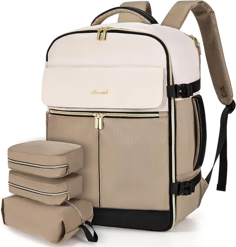 Miniatura 14 de LOVEVOOK - Mochila de Mano, Mochila de Viaje de 40L para Mujer con 3 Cubos de Embalaje, Mochilas de viaje