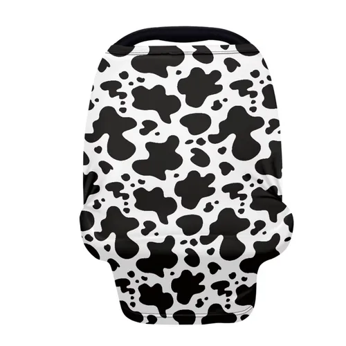 Miniatura 17 de Forchrinse Funda de asiento de coche de leopardo beige para bebés suave transpirable lactancia lactancia cubierta elástica infantil asiento de coche