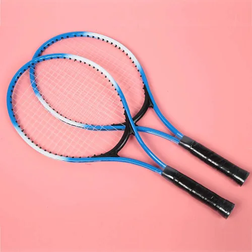 Miniatura 5 de 1 par de raquetas de tenis para jóvenes, raqueta de práctica para principiantes de 21 pulgadas, juego de raqueta de tenis con pelotas y bolsa