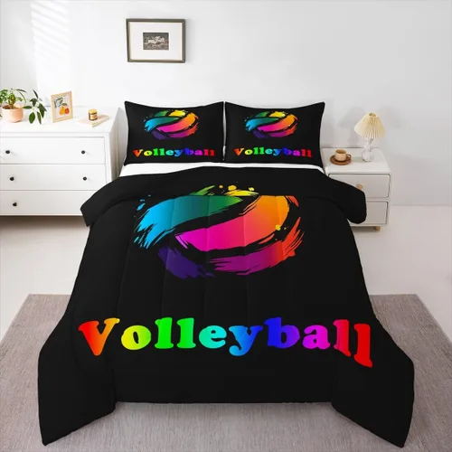 Miniatura 81 de Feelyou Juego de edredón de baloncesto para niñas y niños, juego de ropa de cama con juegos de pelota, decoración de habitación, regalo para amantes