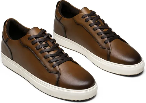 Miniatura 3 de Jousen Zapatos deportivos de moda para hombre, de cuero pulido, zapatos casuales de negocios con estilo retro para hombre