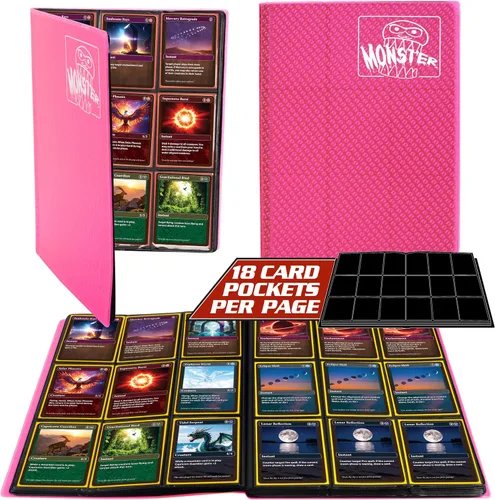 Miniatura 15 de Monster - Paquete de 25 protectores de página para tarjetas coleccionables con capacidad para 450 cartas coleccionables y 9 hojas de bolsillo