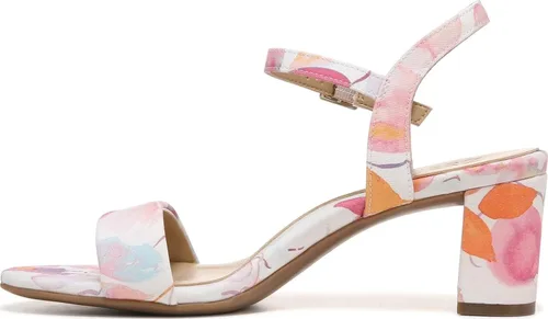 Miniatura 3 de Naturalizer Sandalias de tacón Bristol para mujer, Floral blanco y rosa.