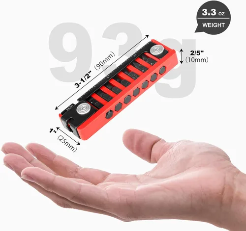 Miniatura 3 de HAUTMEC - Multiherramienta para bicicleta 7 en 1 con llaves hexagonales, destornilladores, regla, palancas de articulación, llavero para kit