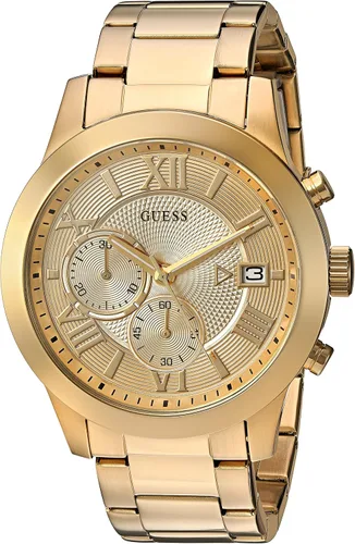 GUESS Reloj de pulsera cronógrafo de acero inoxidable Gunmetal