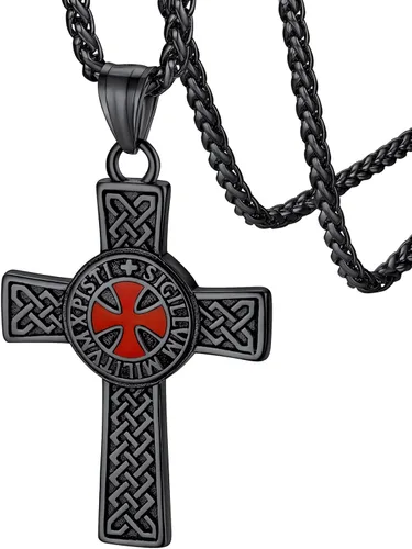 FaithHeart Collar de sello de caballeros templarios, joyería de Cristo compañeros soldados para hombres y mujeres con delicado embalaje de regalo,