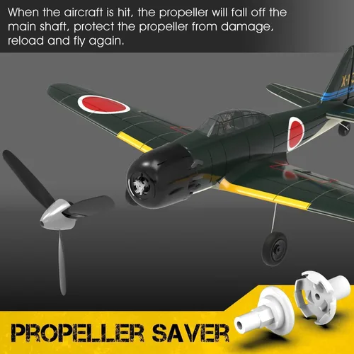 Miniatura 6 de VOLANTEXRC Avión RC para principiantes, avión RC de la Segunda Guerra Mundial 4CH A6M Zero con Aileron, avión de control remoto de 2.4 GHz con auto