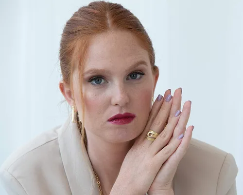 Miniatura 3 de Anillo de declaración para mujer, anillo único de latón chapado en oro grabado con bendición hebrea de la Cabalá espiritual para la salud, regalo