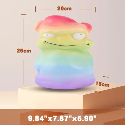 Miniatura 5 de Anboor Juguete gigante de monstruo arcoíris de 9.9 pulgadas, juguete Kawaii Gaint suave animal de levantamiento lento y perfumado, juguete