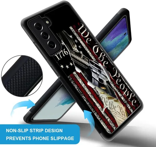 Miniatura 3 de DJSOK Funda compatible con Samsung Galaxy S22 Ultra, diseño con patrón de parachoques trasero, esquinas reforzadas contra arañazos, esquinas Bandera