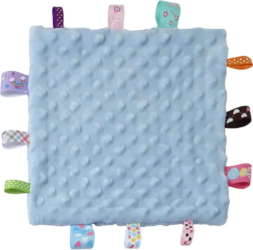 Miniatura 5 de CREVENT Manta de seguridad facial de animales de felpa suave para niños y niñas, gran regalo para cumpleaños, baby shower (perro azul + etiqueta)