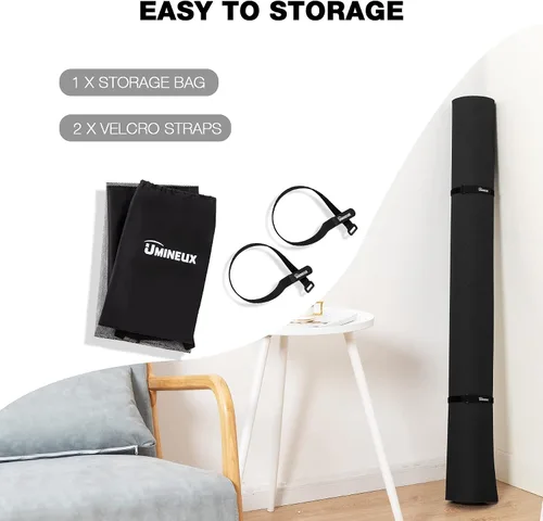 Miniatura 5 de UMINEUX Tapete de yoga grande para hombres y mujeres de 1/4 y 2/5 pulgadas, extra grueso, TPE para entrenamiento en casa, gimnasio, antideslizante