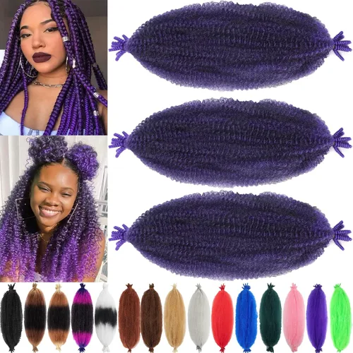 Miniatura 61 de Marley Twist - Cabello trenzado de 10 pulgadas, cabello trenzado preseparado y afro trenzado, 8 paquetes para rastas sintéticas desgastadas