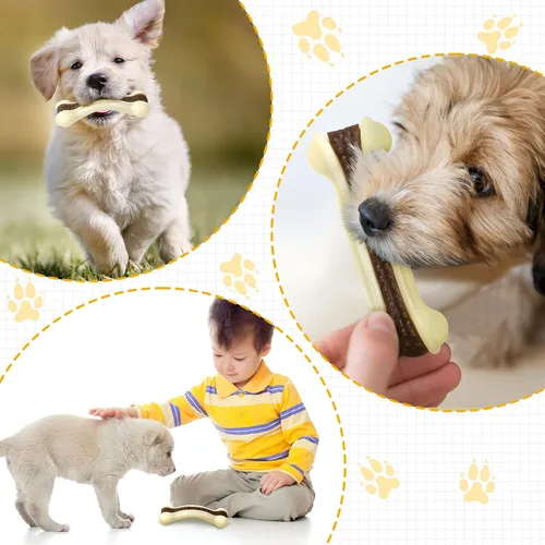 Miniatura 6 de Sosation - Juguetes en forma de hueso para perros para masticadores agresivos, pack de 2 juguetes navideños para cachorros en etapa de dentición